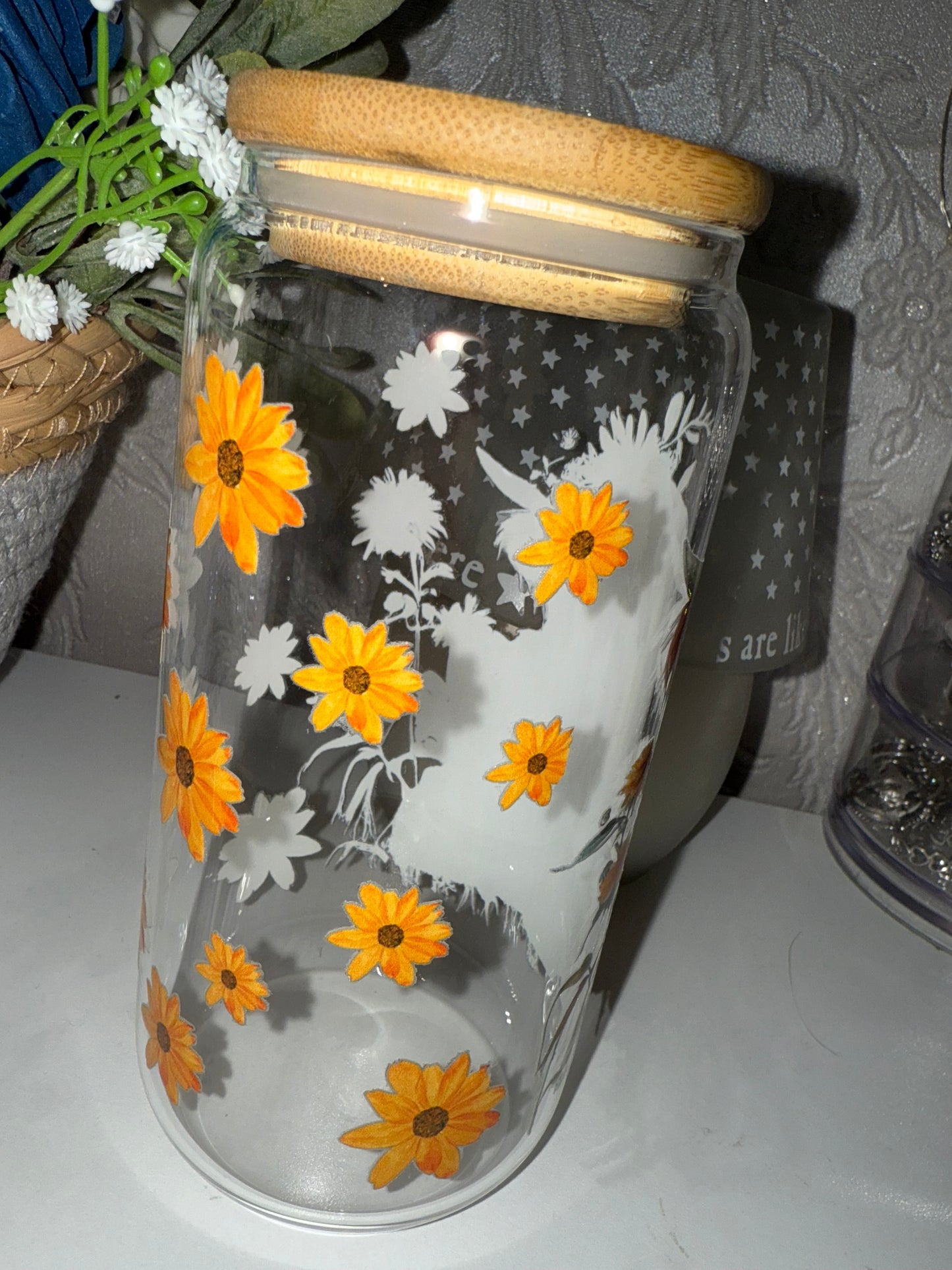 Highland Cow Handmade Tumbler