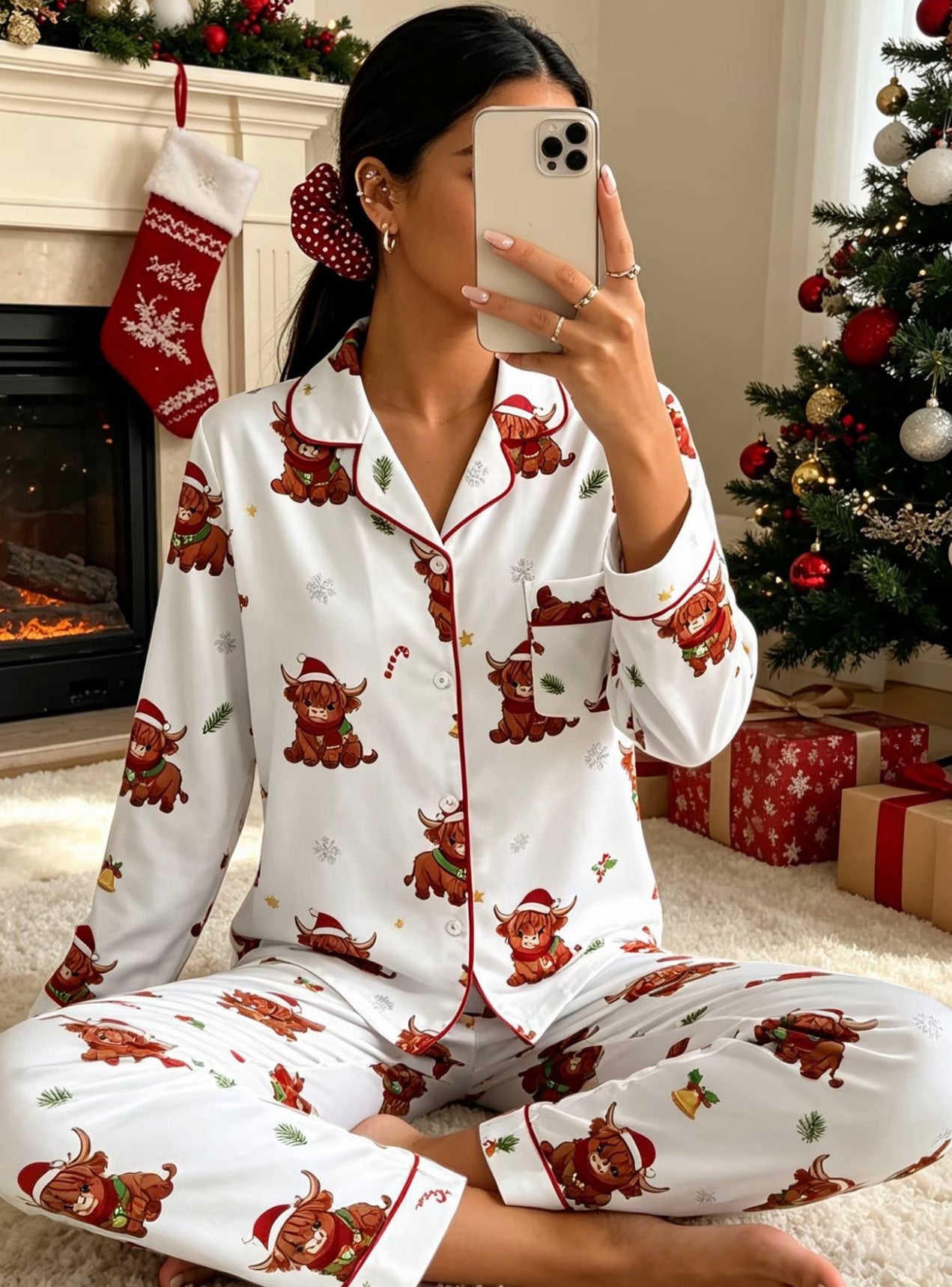 Highland Cow Christmas Pyjamas