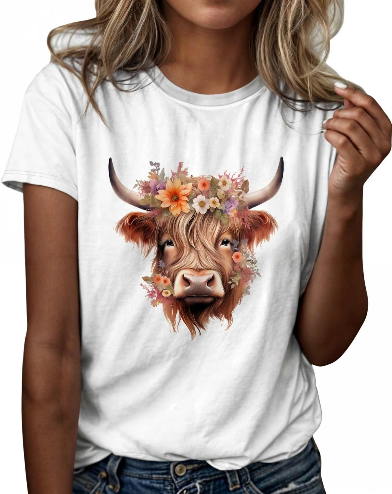 Highland Cow Head Tshirt
