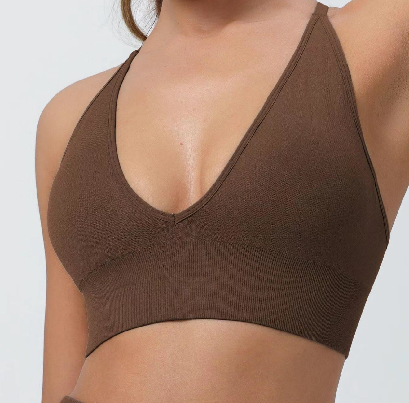 Padded V Front Sports Bra