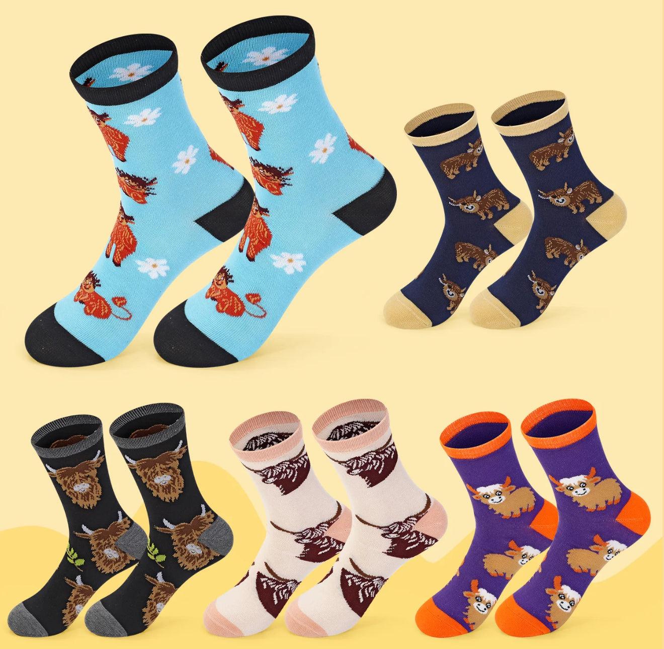 Unisex Cow Socks