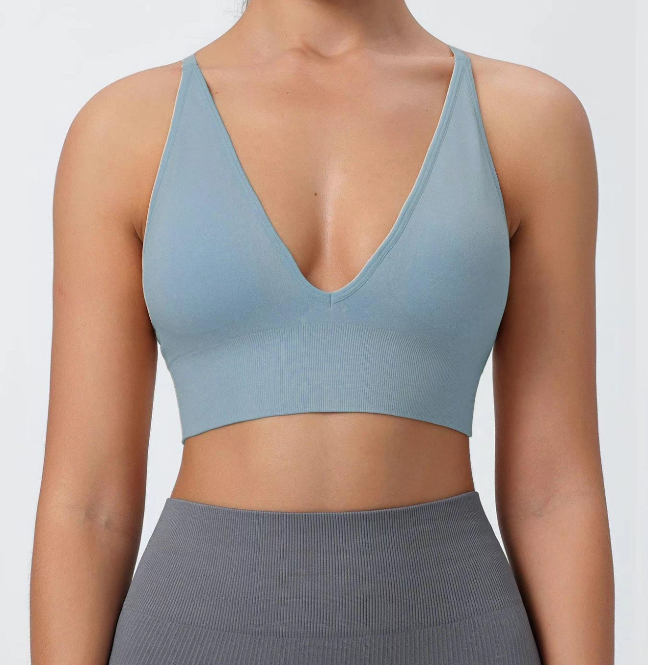 Padded V Front Sports Bra
