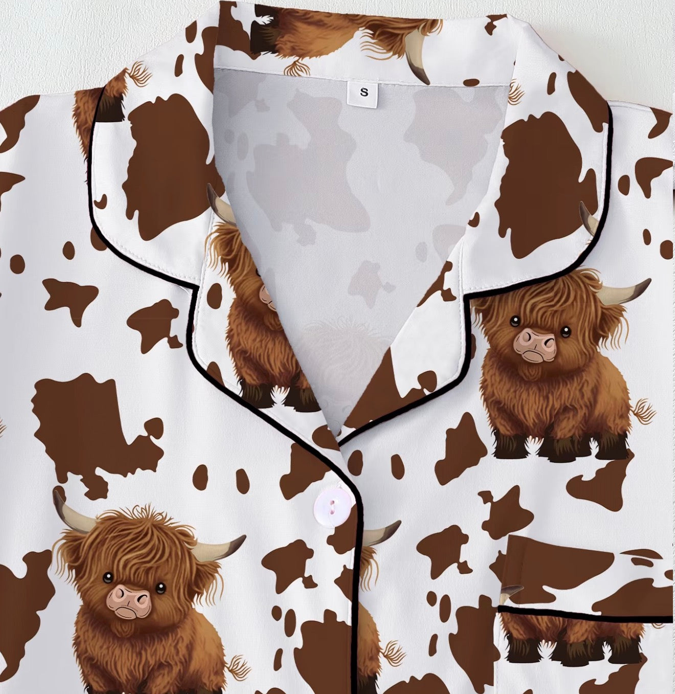 Highland Cow Long Sleeve PJS ~ Muddy Feet