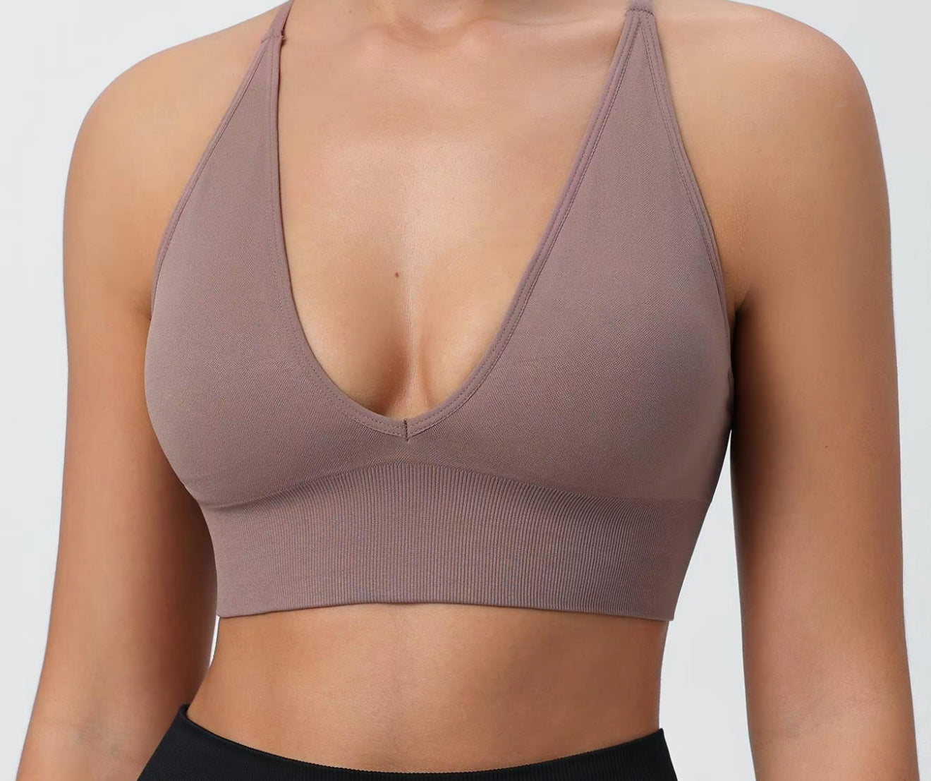 Padded V Front Sports Bra