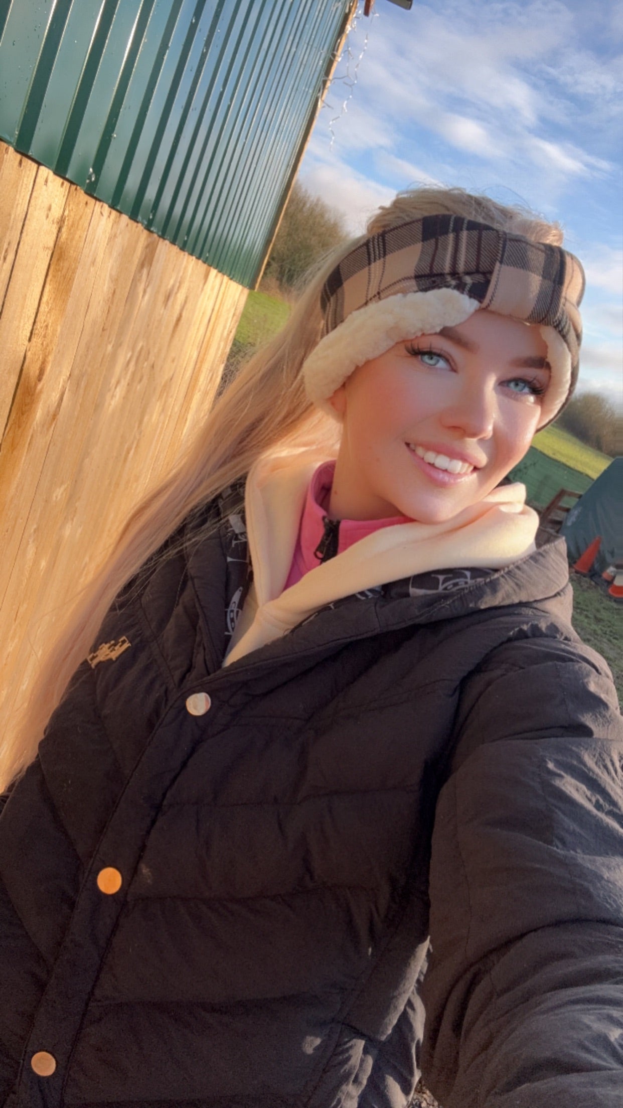 Handmade Headband Burberry Tartan