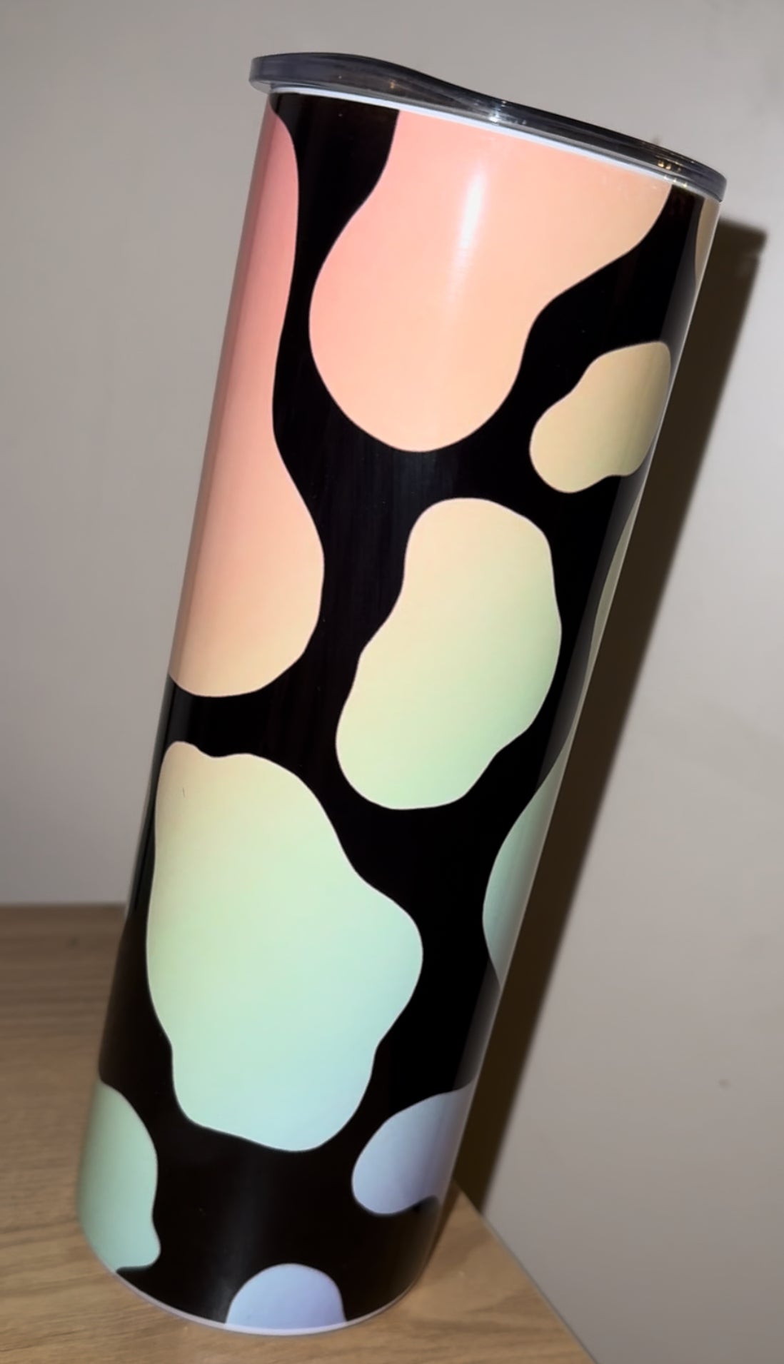 Cow Print Black Multi Tumbler