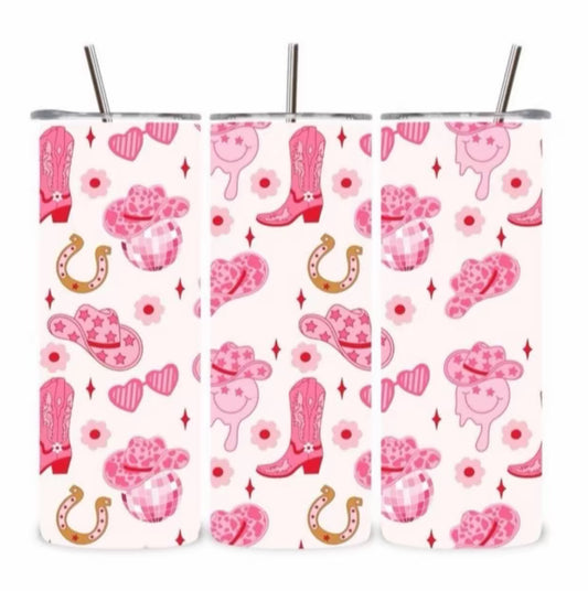 Cow Girl Pink Tumbler