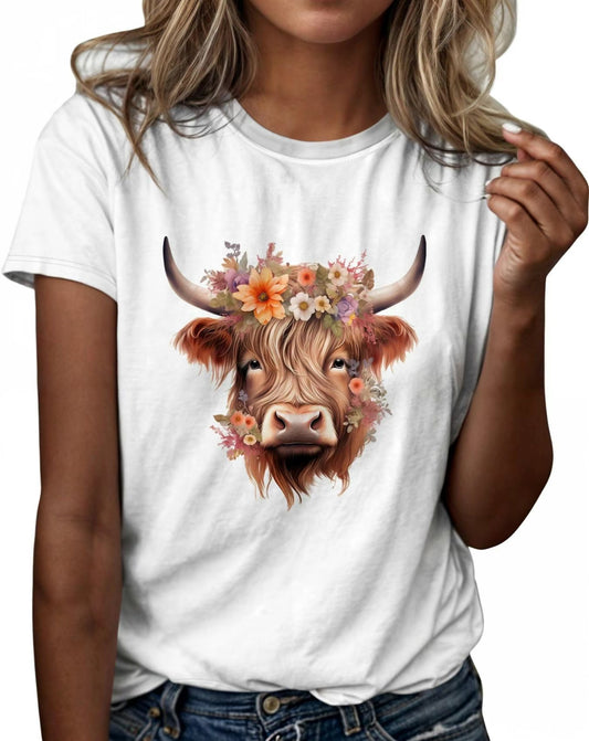 Highland Cow Head Tshirt
