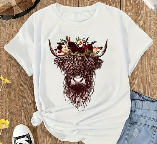 Highland Cow Head TShirt