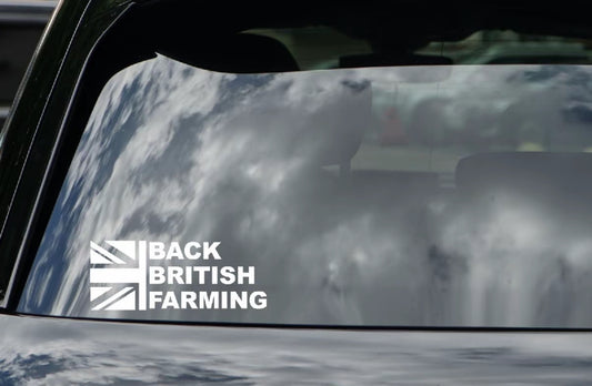 Back British Farming Car Window Sticker
