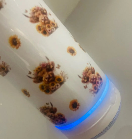Highland Cow Sunflower SPEAKER Tumbler