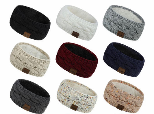 Winter Knitted Fleece Headband