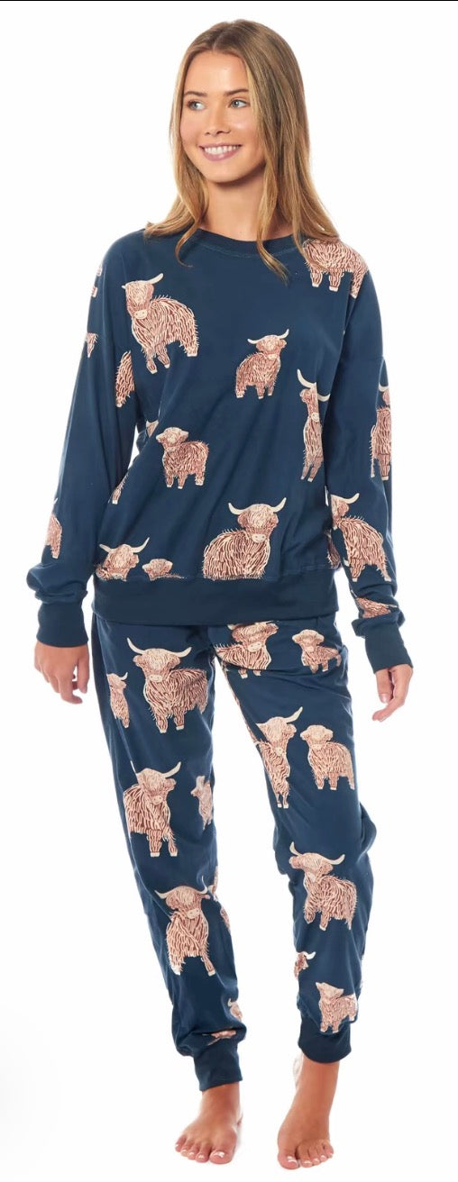 Highland Cow Fleece PJs