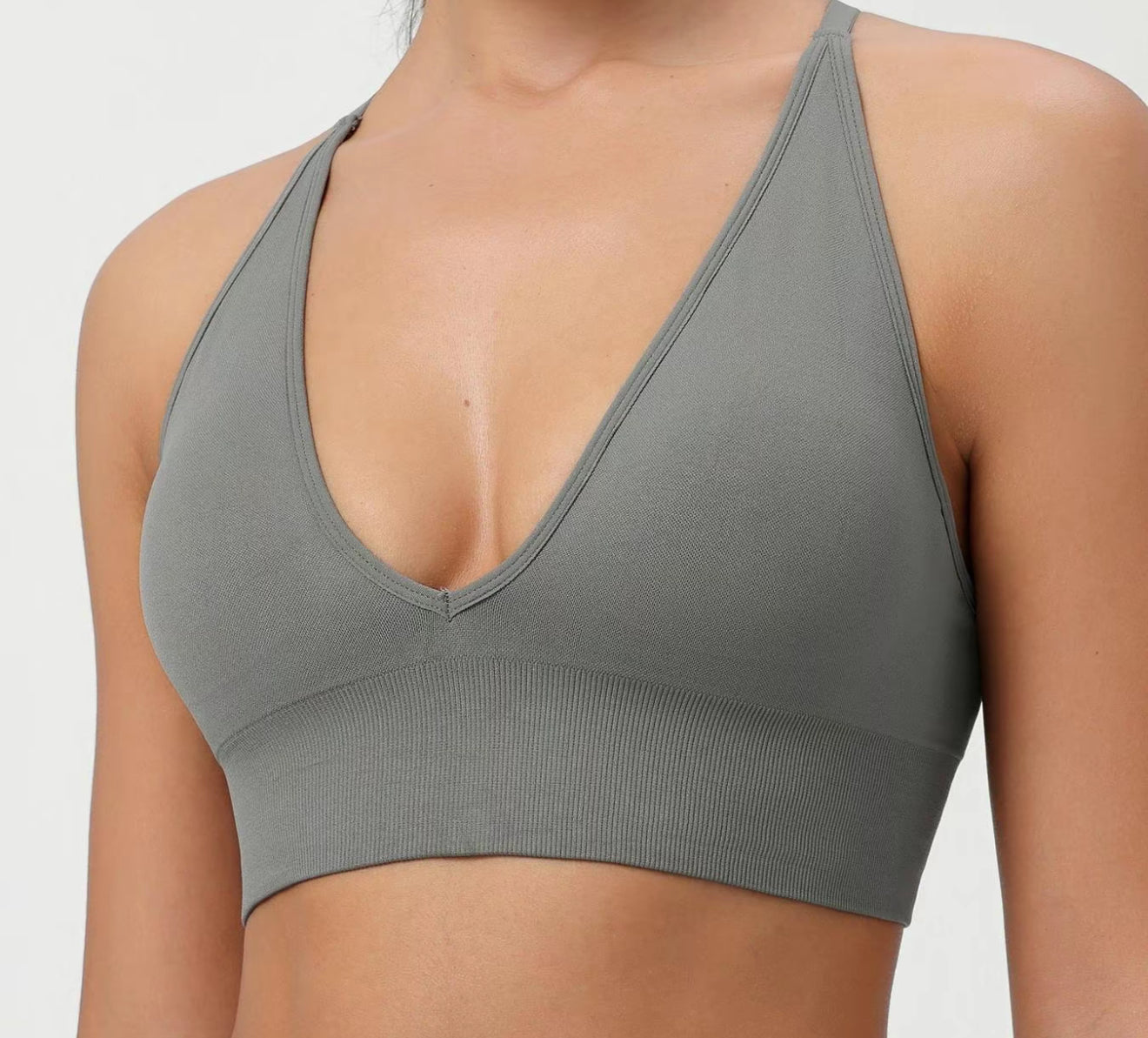 Padded V Front Sports Bra