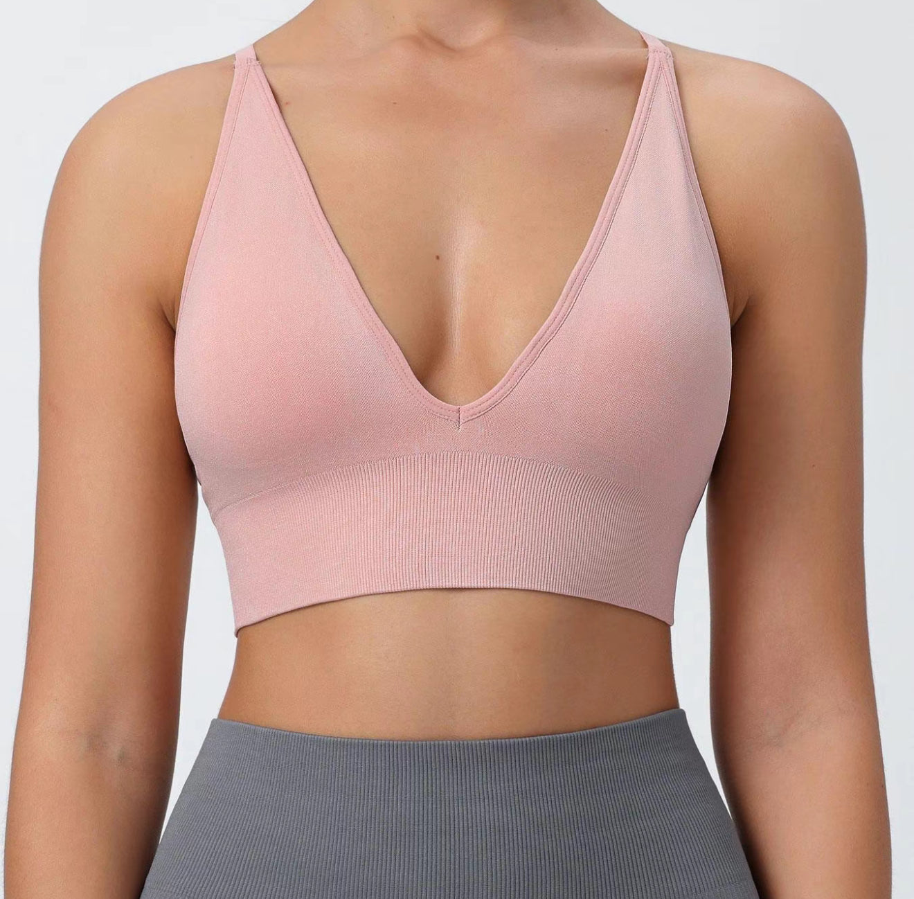 Padded V Front Sports Bra