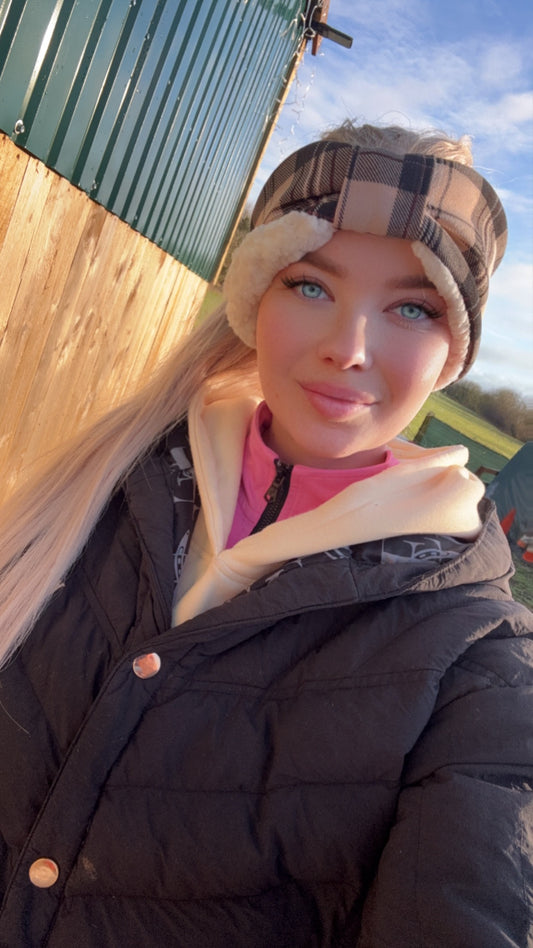 Handmade Headband Burberry Tartan