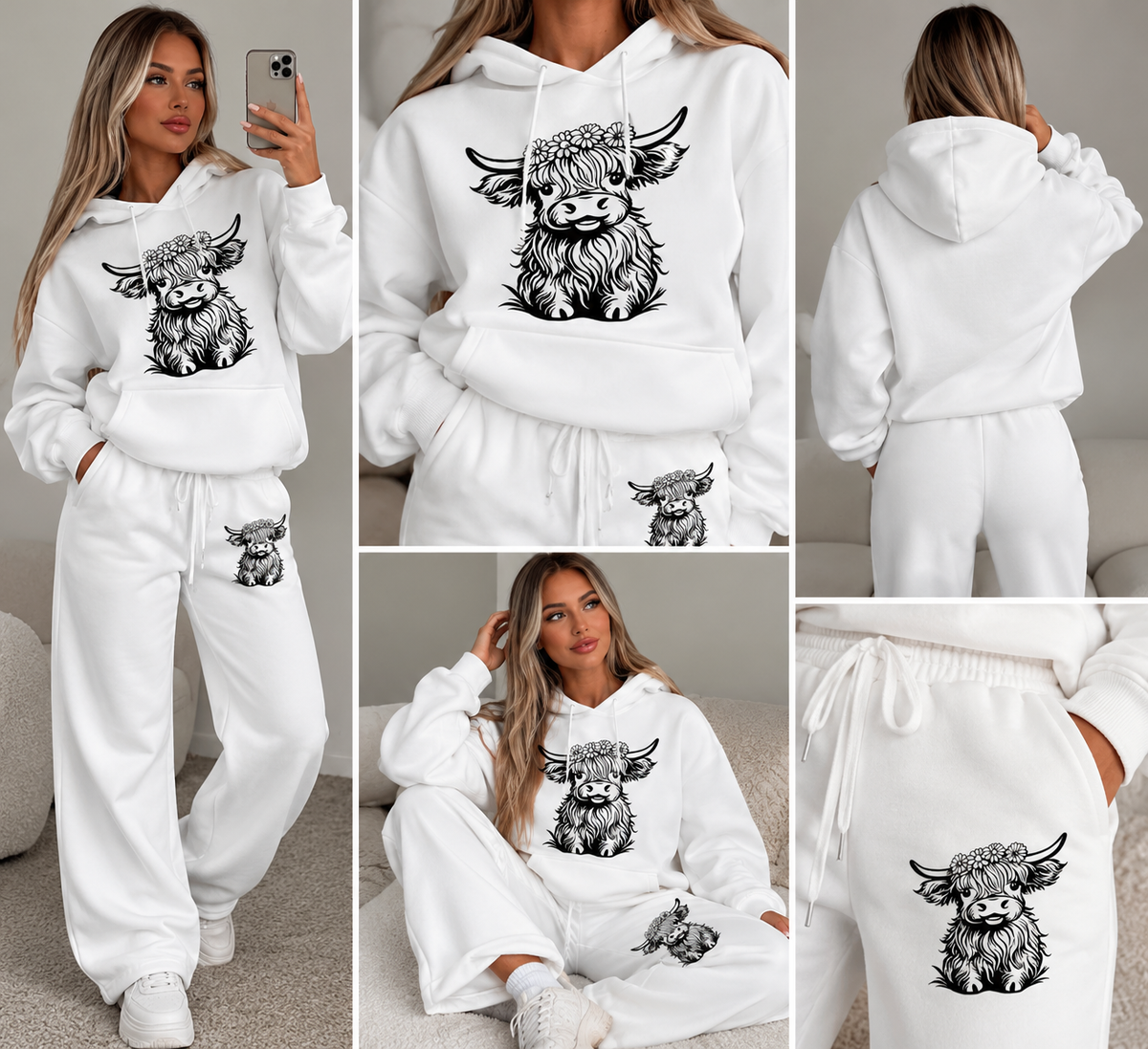 Barnyard Highland Cow Tracksuit Set