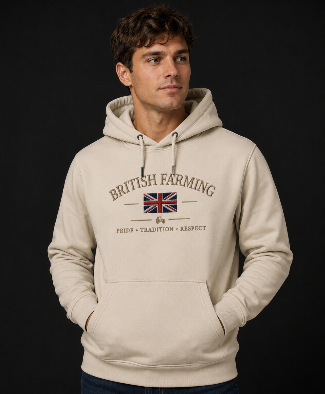 New ~ British Farming Classic Embroidered Hoodie