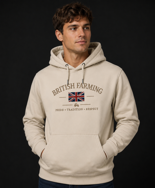 New ~ British Farming Classic Embroidered Hoodie