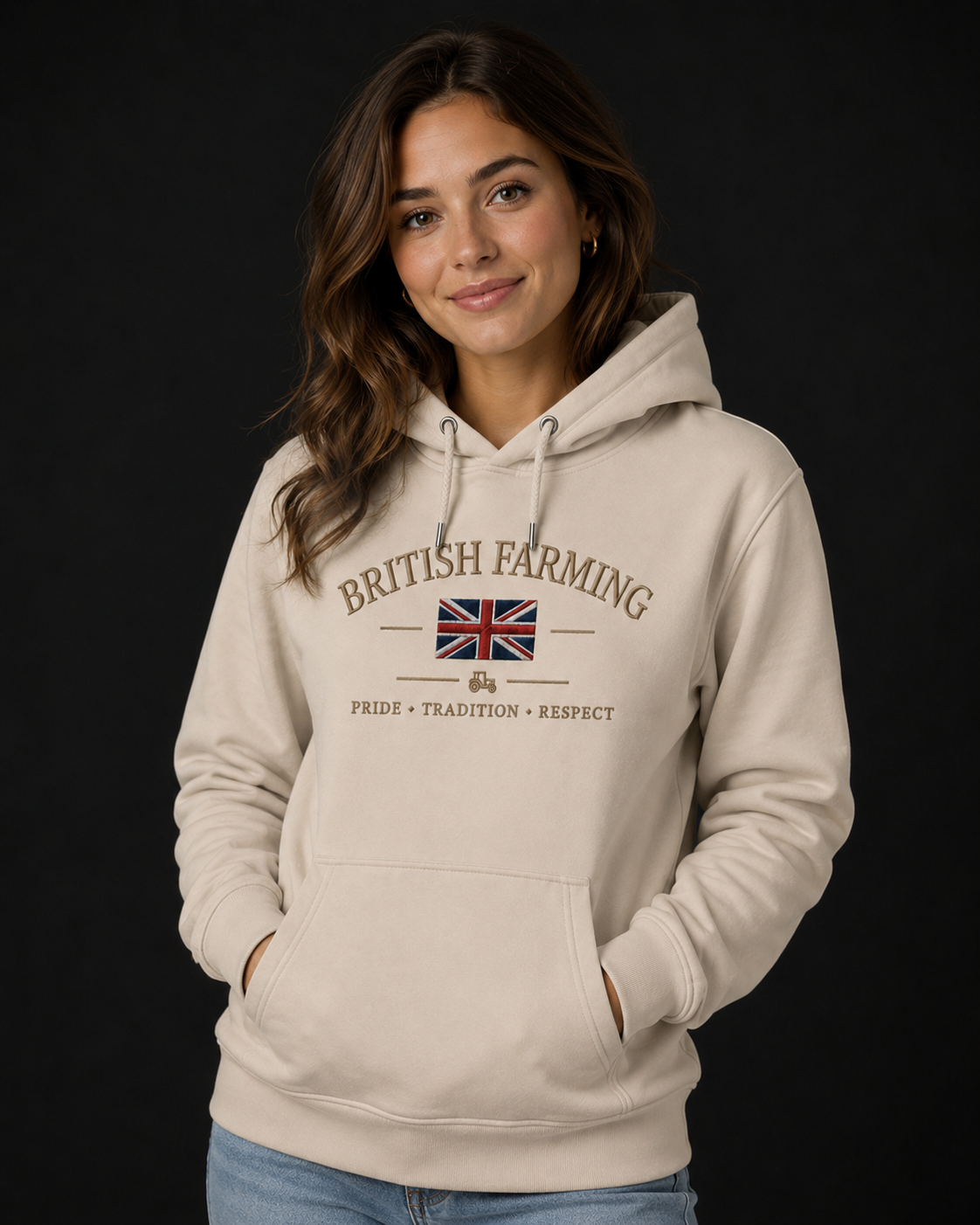 New ~ British Farming Classic Embroidered Hoodie