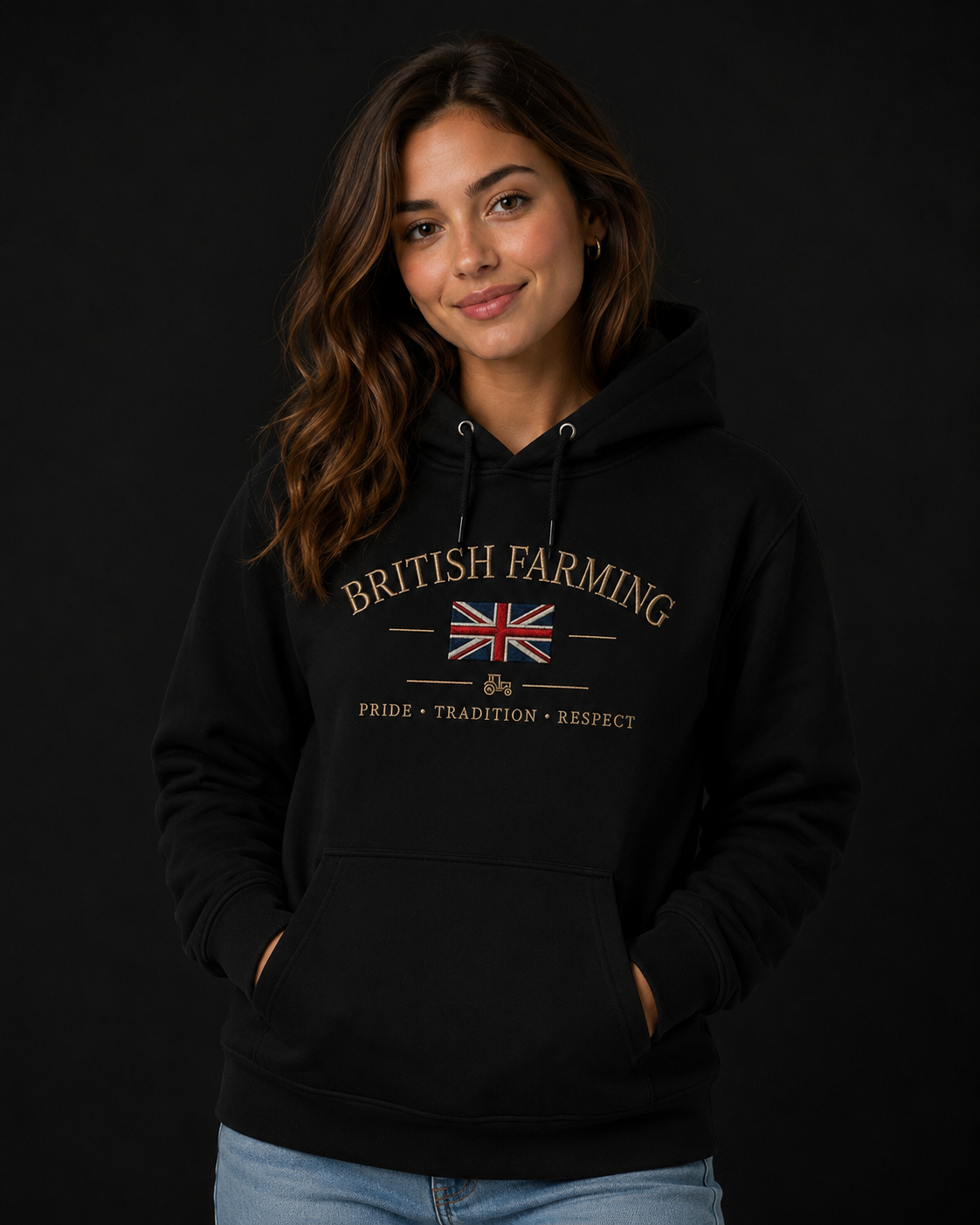 New ~ British Farming Classic Embroidered Hoodie