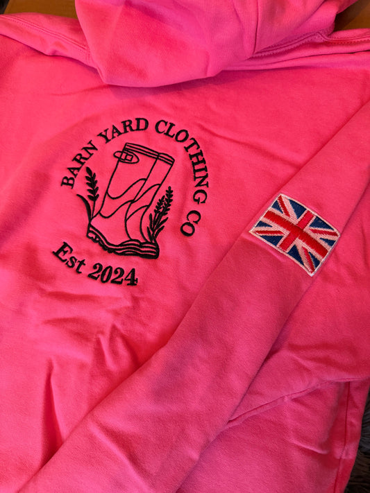 Barnyard Embroidered Hoodie - Med - Candyfloss